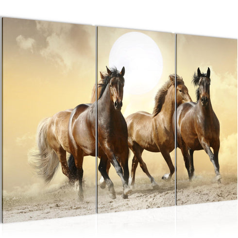 Wandbilder Wohnzimmer XXL Pferde Moderne Bilder Tiere